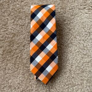 Bibas Orange and Navy Checkered Men's Tie